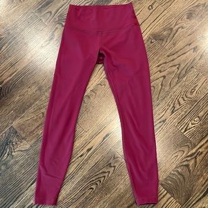 Lululemon Burgundy full length leggings, size 8